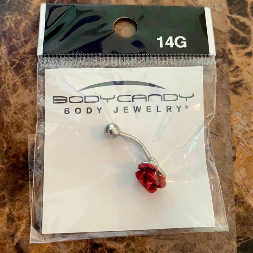 Rose bellybutton ring
